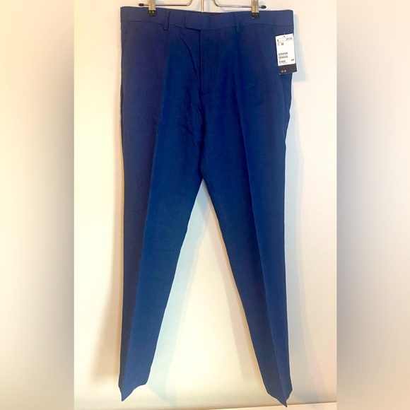 NWT H&M Men's Blue Twill Slim Fit Dress Pants /Trousers -36R - Picture 5 of 7